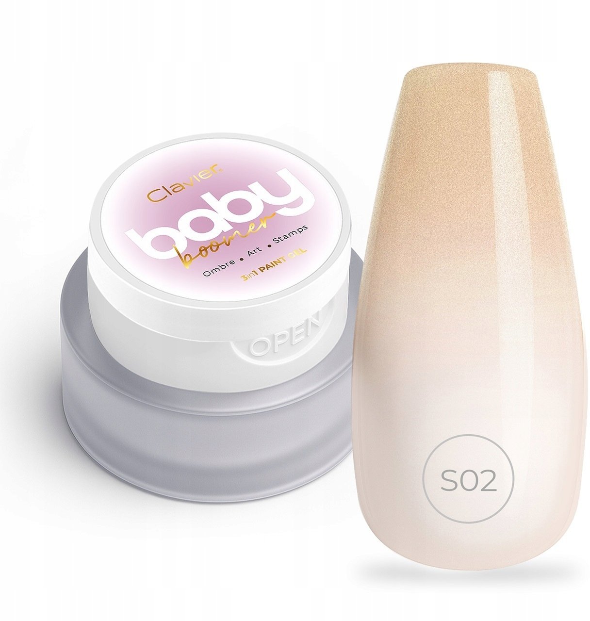 CLAVIER_Baby Boomer żel budujący 3w1 S02 Sheen 3g