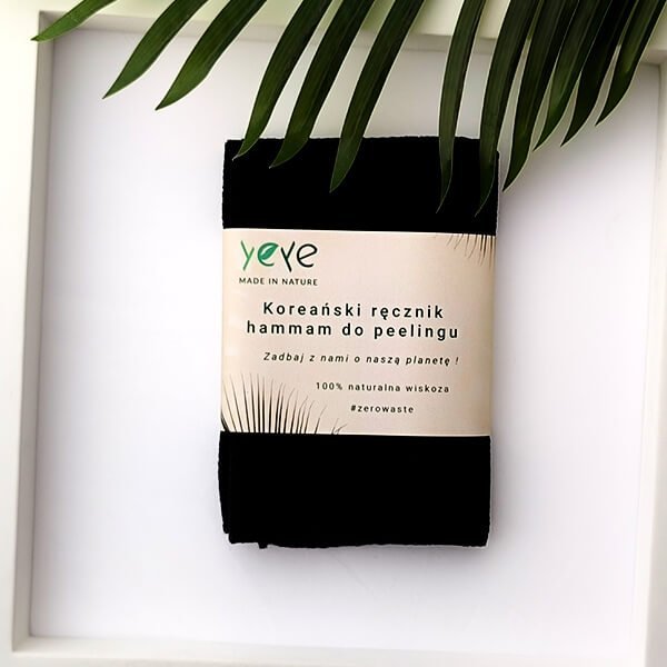 Yeye Ręcznik do peelingu i hammamu czarny Yeye