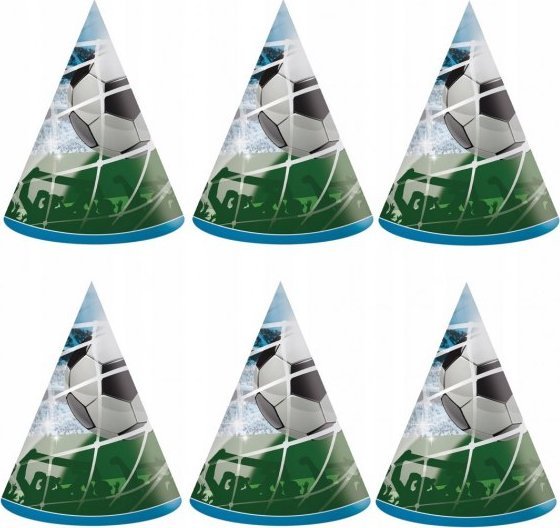 GoDan Czapeczki papierowe Soccer Fans 6szt