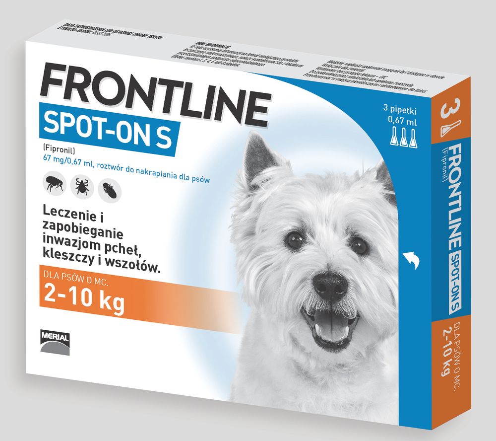 Frontline Frontline Spot On Pies S 2-10 kg dla psów s 3x0,67 ml
