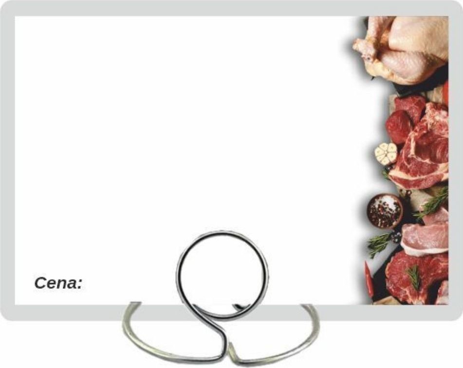 StudioCen Klasyczne cenówki laminowane na mięso 50 szt.