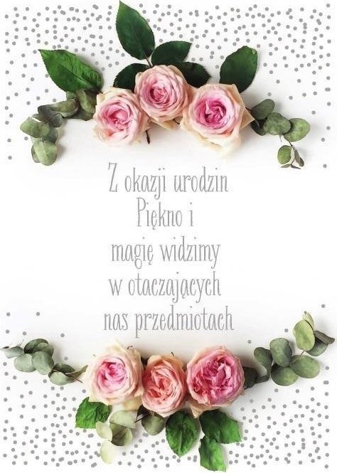 Trend Karnet B6 Urodziny, róże, silver TS95