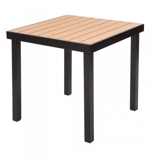 Stół ogrodowy IZZY 4-osobowy 79x79x74 brąz/czarny
