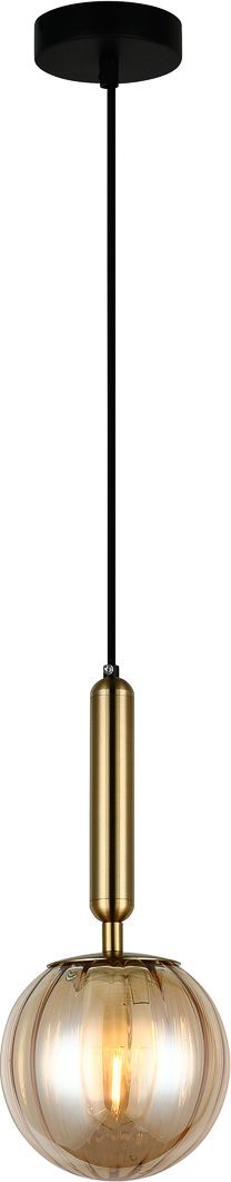 Lampa wisząca Italux Nowoczesna lampa sufitowa LED Ready bursztynowa Italux Ravena PND-2324-1 BRO+AMB