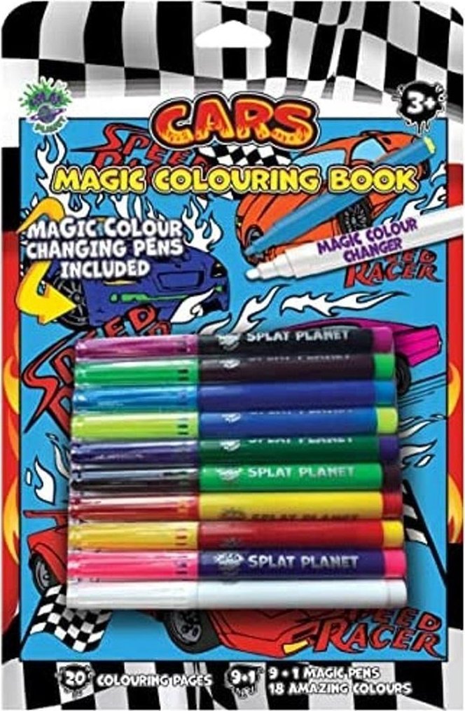 Książeczka z magicznymi mazakami Auta