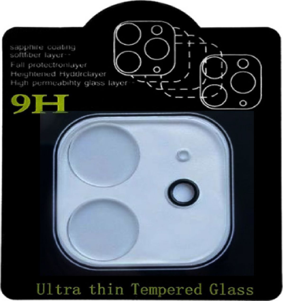 SZKŁO 9H NA APARAT OBIEKTYW IPHONE 12 FULL 3D