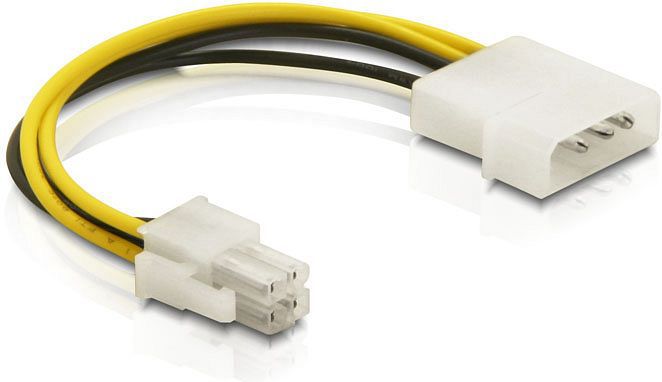 Delock Molex - ATX/EPS 4-pin, 0.15m, Żółty (82391)
