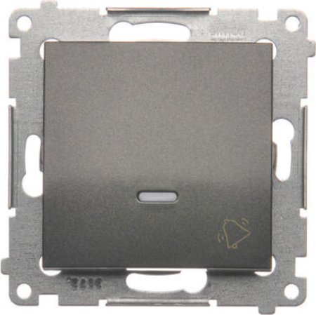 Kontakt-Simon Simon 54 Premium Przycisk dzwonek z podświetleniem LED (moduł) 16AX, 250V~, zaciski śrubowe antracyt DD1AL.01/48