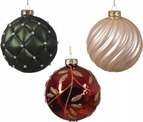 Kaemingk Bombka na choinkę szklana ozdobna 10 cm 1szt