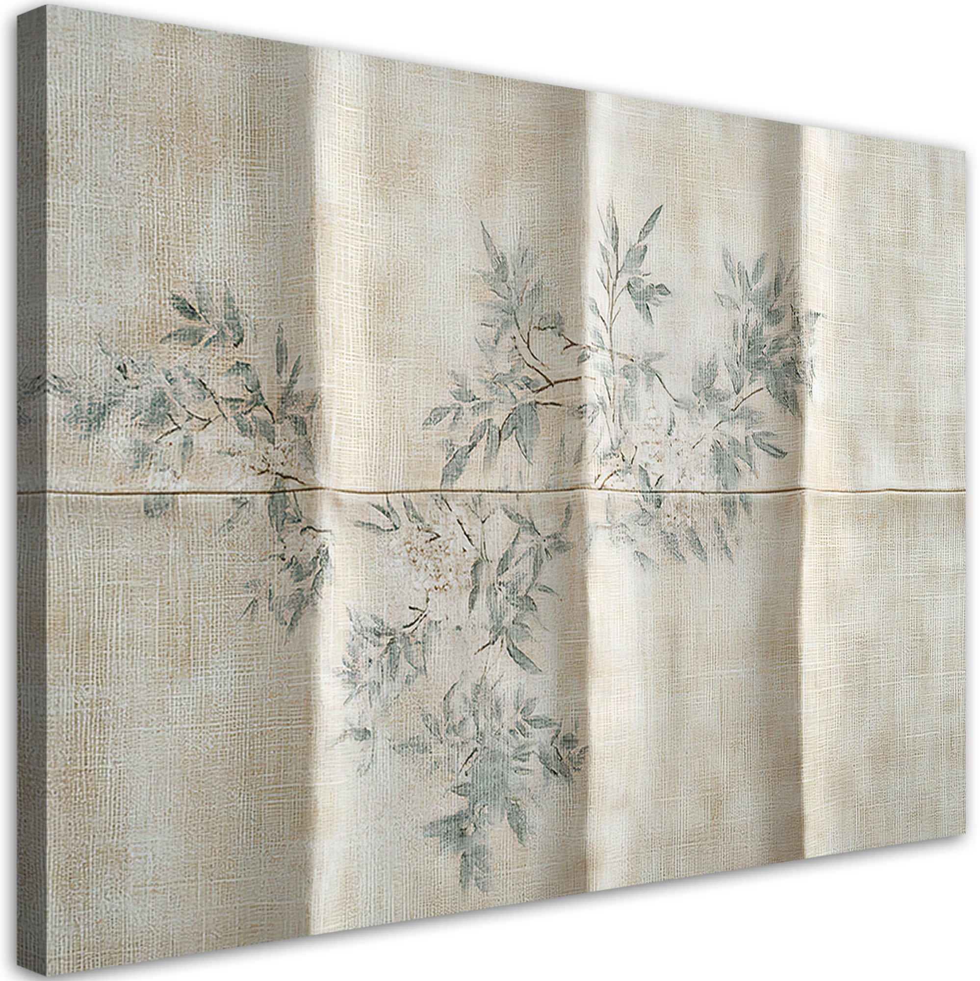 Feeby obraz na płótnie liście krzewu na tle z fakturą 90x60 large