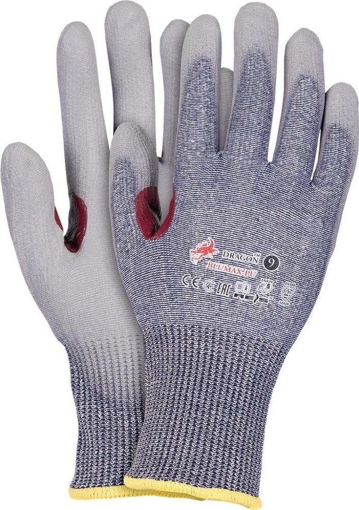 R.E.I.S. BLUMAX-PU- rękawice ochronne powlekane poliuretanem, wykonane z przędzy UHMWPE, ściągacz, min zakup 12 par 9