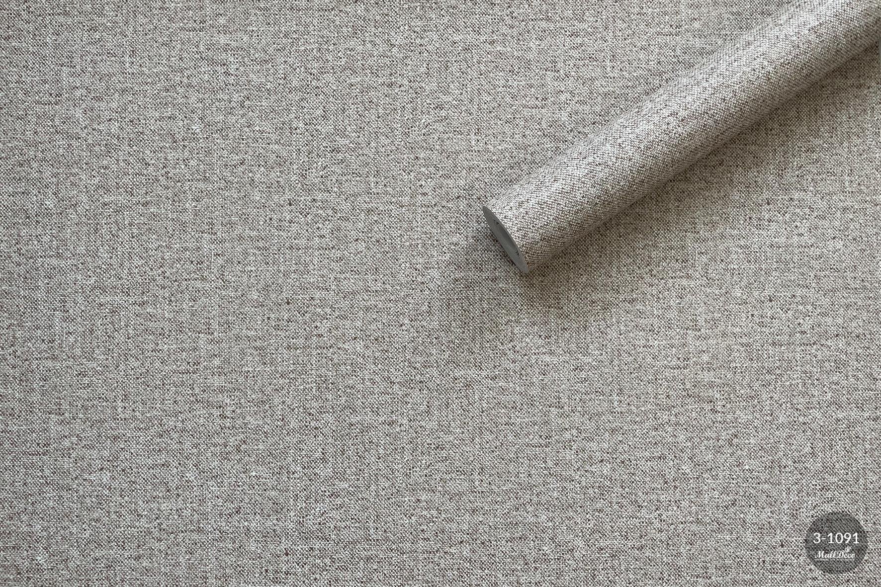 MallDeco MODEL TAPETY WINYLOWEJ BRĄZOWA TKANINA ART. 3-1091