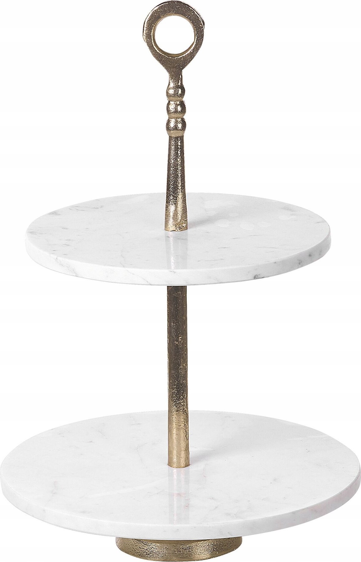 Beliani Patera 2-piętrowa złota z białym TARUM