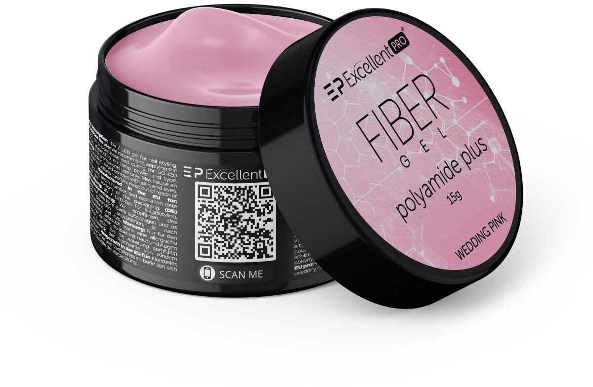 Excellent PRO Fiber Gel Polyamide Plus żel budujący Wedding Pink 15g