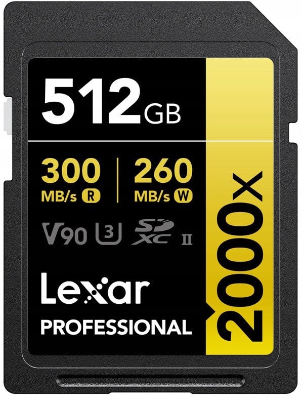 Karta Lexar Professional 2000x SDXC 512 GB Class 10 UHS-II/U3 V90 (LSD2000512G-RNNNG)