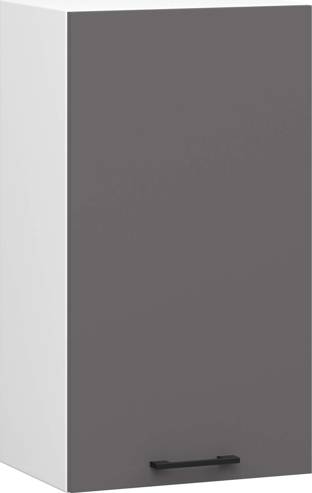 Szafka kuchenna wisząca OLIWIA 40x72 cm 1 drzwi 2 półki - biała-grafit szary