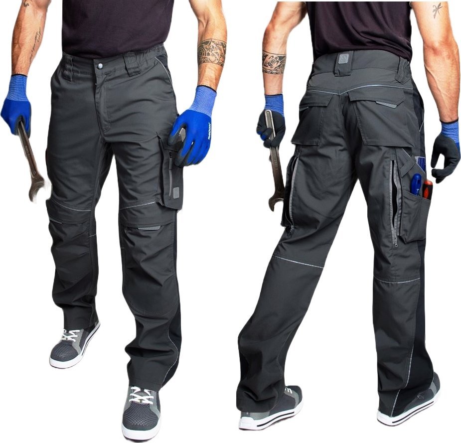 Ardon ARDON URBAN+ - spodnie do pasa 65 % poliester, 35 % bawełna, canvas, ok. 270 g/m2 Tabiflex - stretch, 11 kieszeni + na - czarny H6530 60