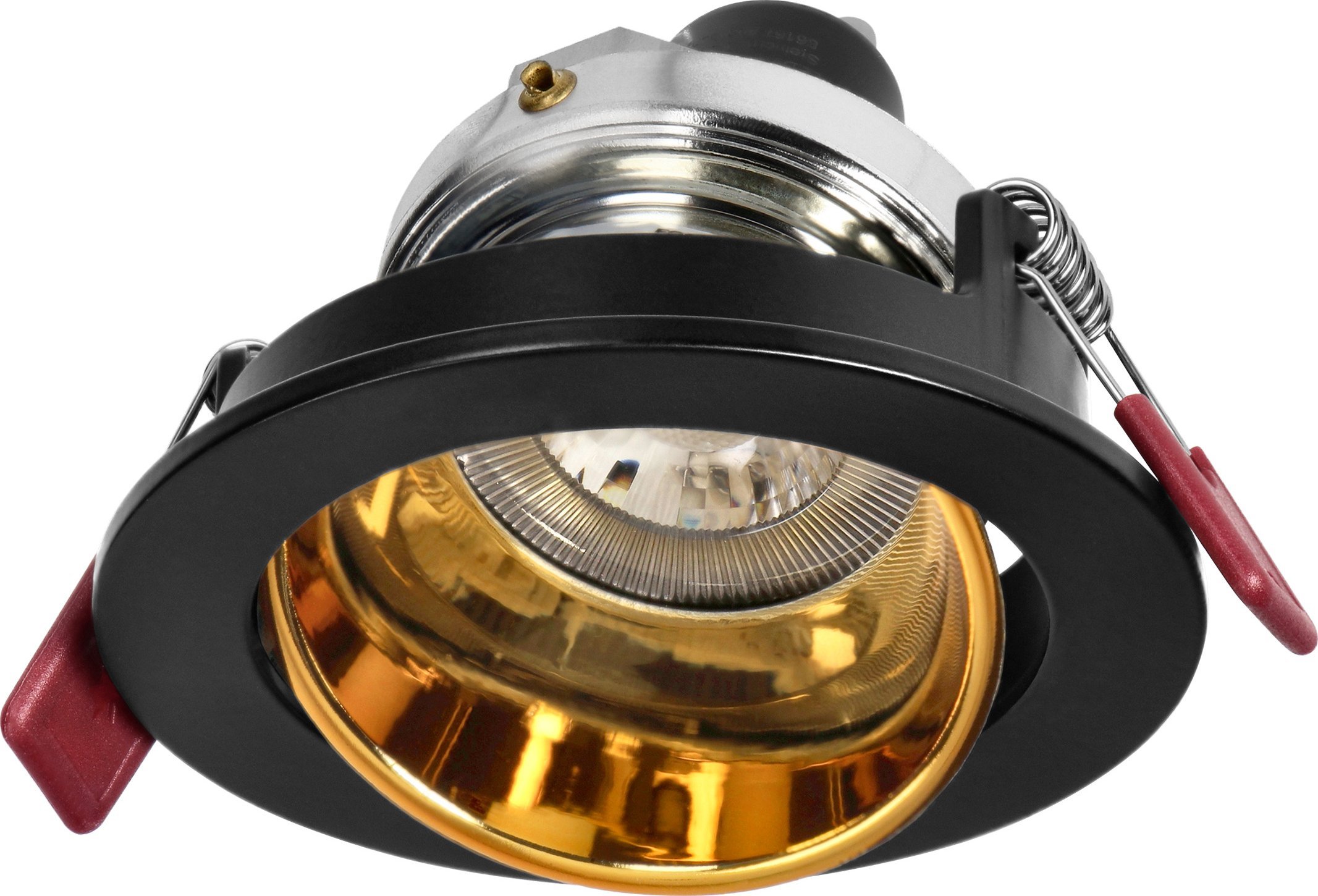 Orno FONDI RC ramka dekoracyjna oprawy punktowej, MR16/GU10 max. 50W, okrągła, stała, aluminiowa, czarno-złota