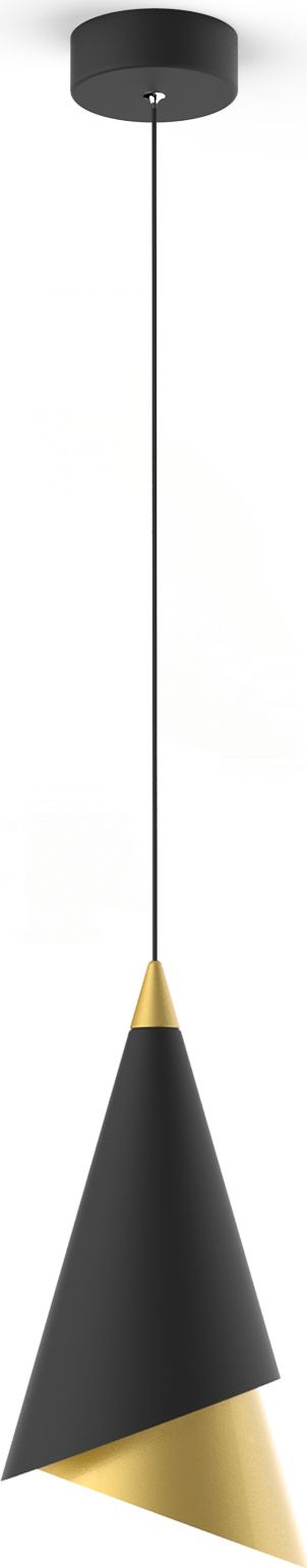 Lampa wisząca Italux Raalto długa ledowa nowoczesna czarny (PND-433128-1A)