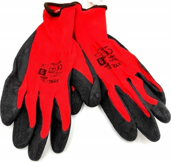 Stalco RĘKAWICE POLIESTROWE "S-LATEX R" 9