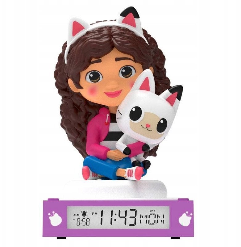 Lampka 3D z budzikiem Koci Domek Gabi. Gabby's Dollhouse GD00095 Kids Euroswan