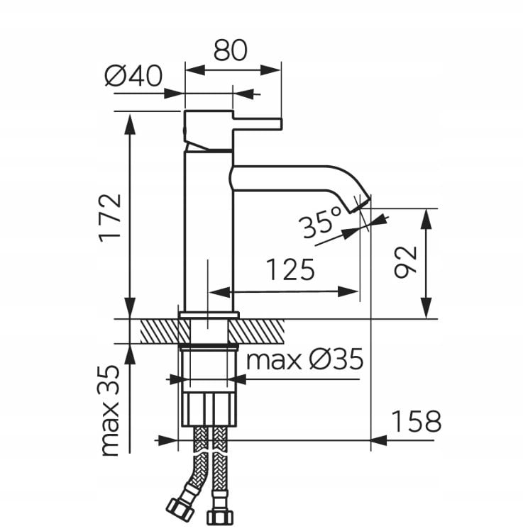Bateria umywalkowa AWT BCK2 / FERRO / CIRICULUS / BAT. UMYWALKOWA NISKA CHROM