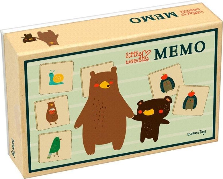 Barbo Toys Memory, Gra pamięciowa dla Dzieci, Little Woodies