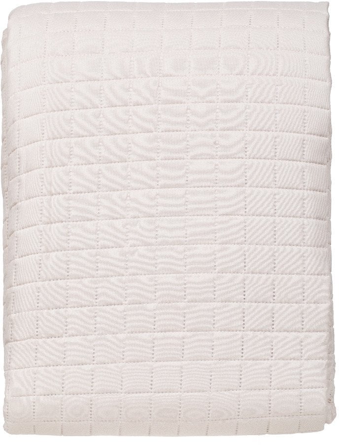 BEDSPREAD MICRO 160X220 CM SQUARES BEIGE