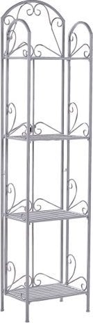 Beliani Metalowy regał łazienkowy 4 półki szary VALDIVIA!