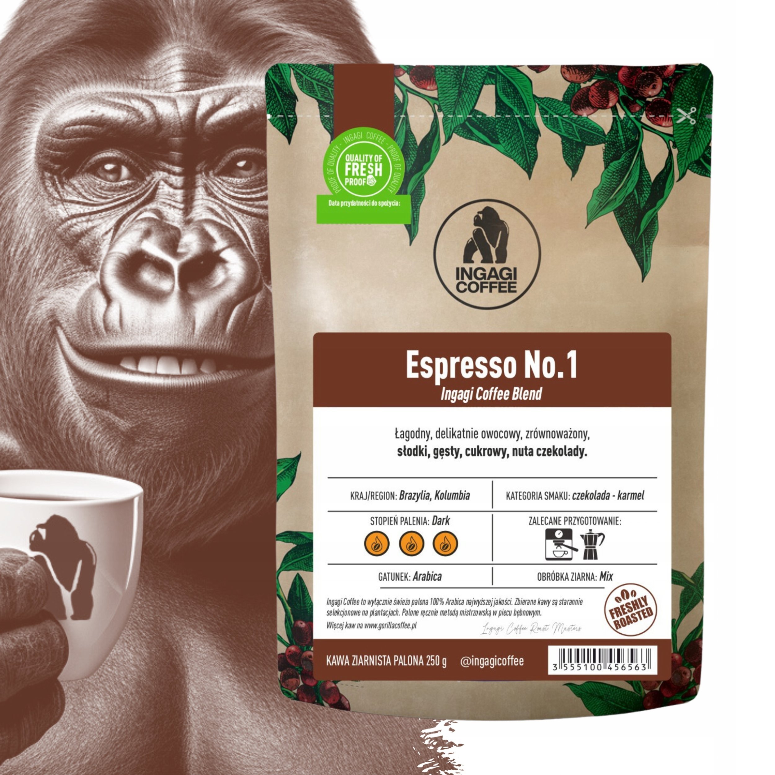 Kawa ziarnista Ingagi Coffee Espresso No 1 250g