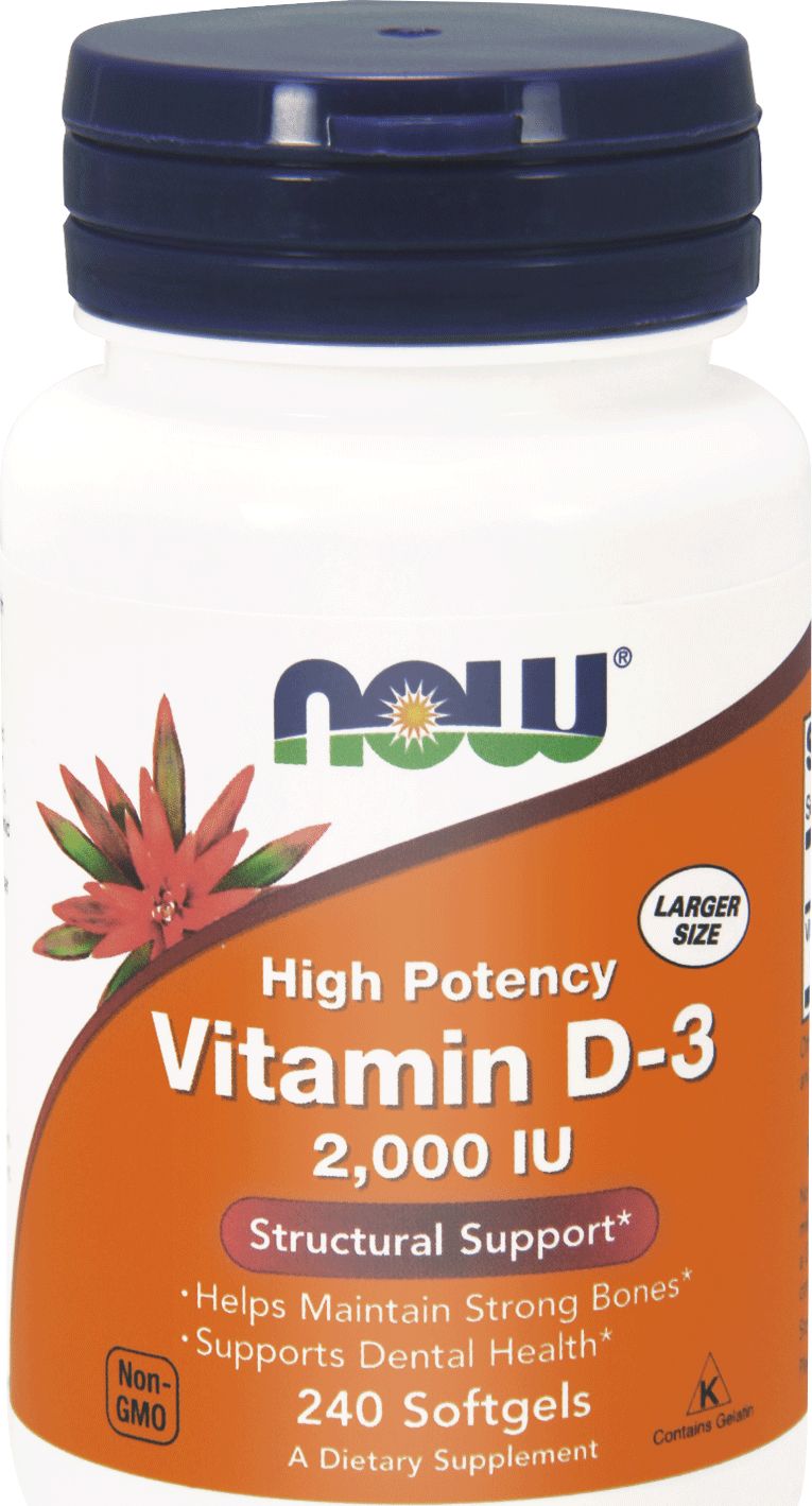 NOW Foods Vitamin D-3 2000 IU 240 kapsułek