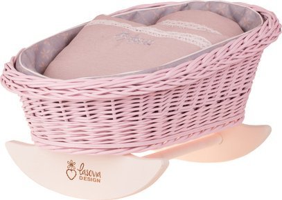 WickerPL Lasovia Design Mimi Kołyska dla lalek 46X29 H 20/25 CM