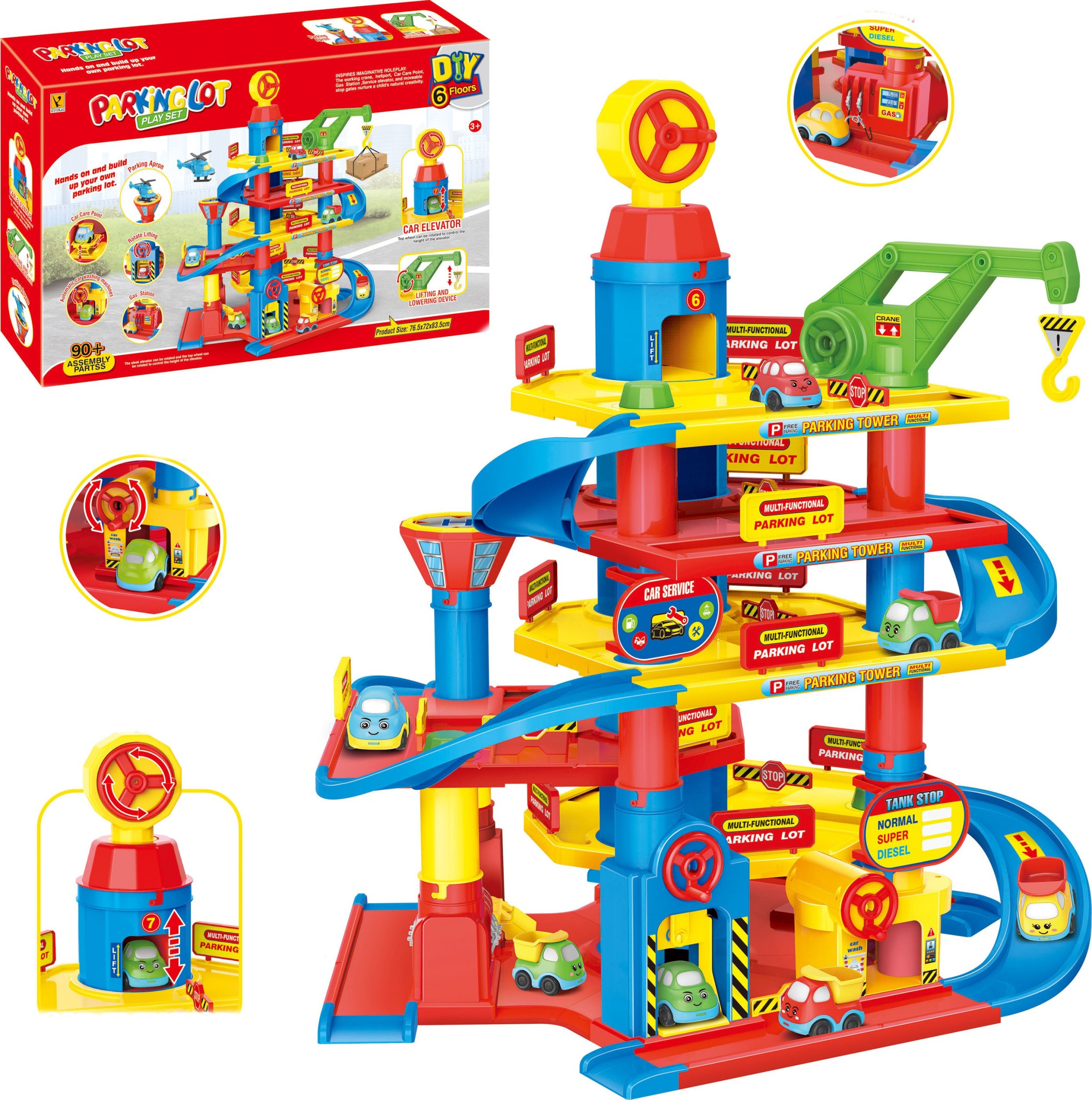 Coil GaraŻ parking mega zestaw auta autka city z windĄ helikopter ogromny 6 piĘter