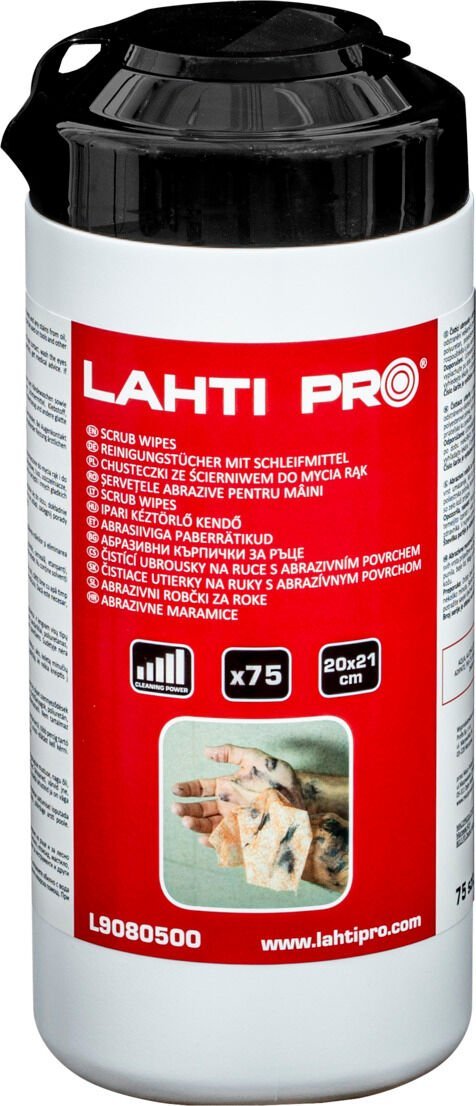 Lahti Pro Chusteczki do rąk scrub wipes extreme p860, 75szt., lahti