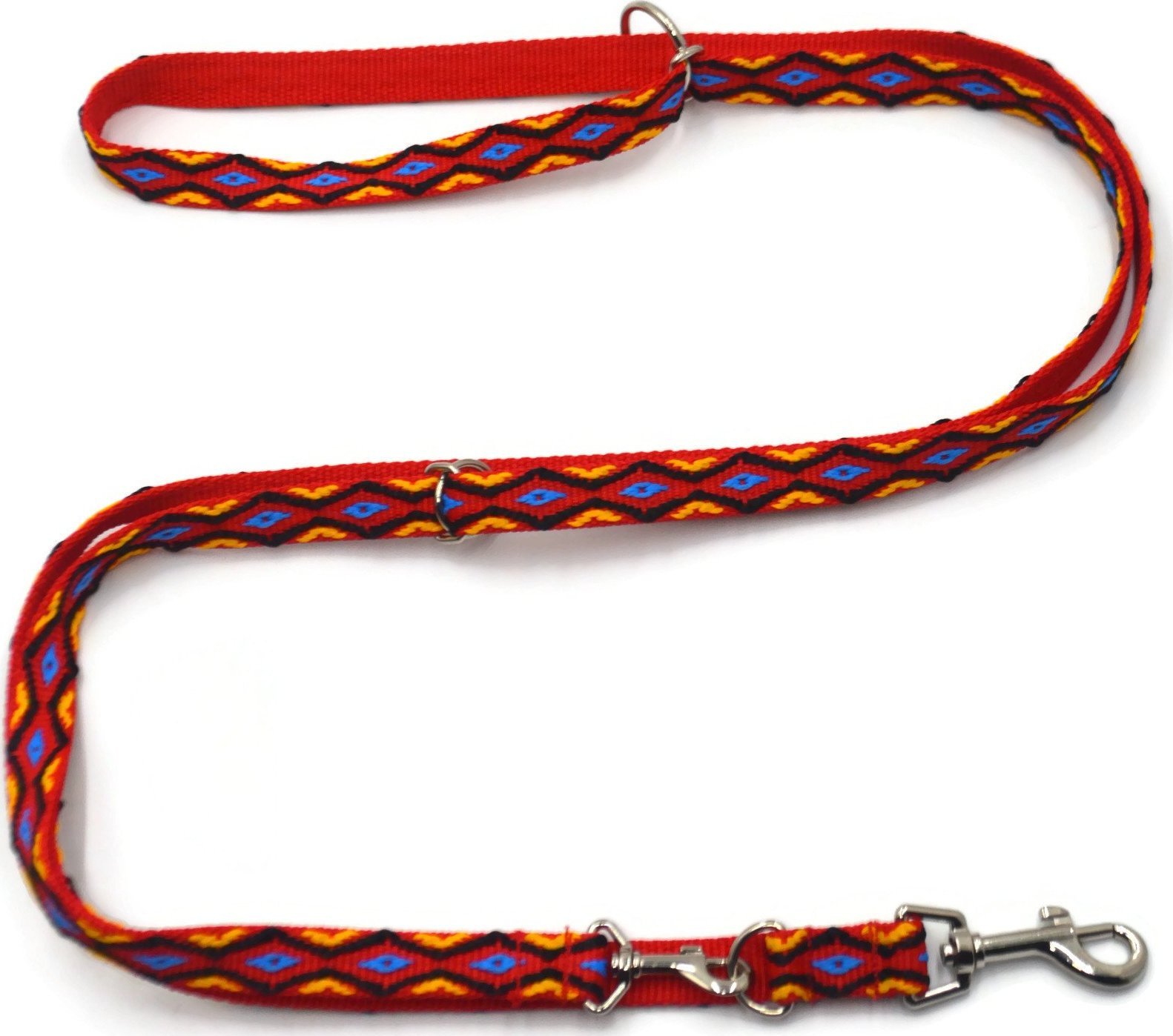 Alizoo Przepinana smycz dla psa średniego 20mm/220cm Romb - ALIZOO