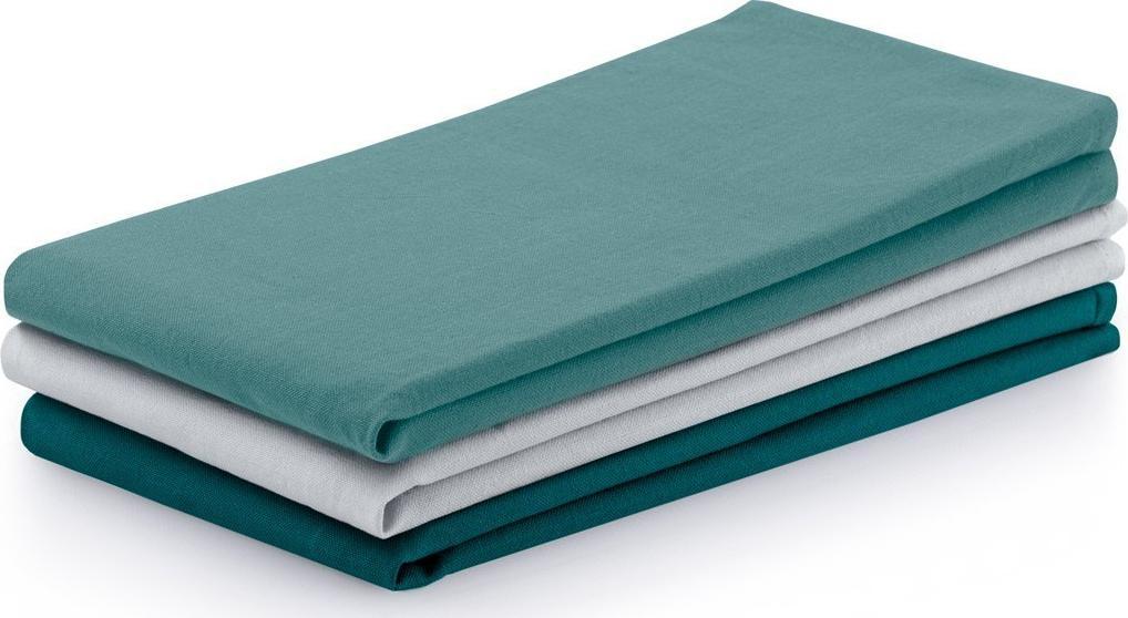 AmeliaHome KIT/AH/LETTY/PLAIN/TURQUOISES/3PACK/50X70