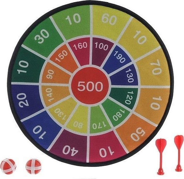 Tarcza na rzep z piłeczkami i rzutkami