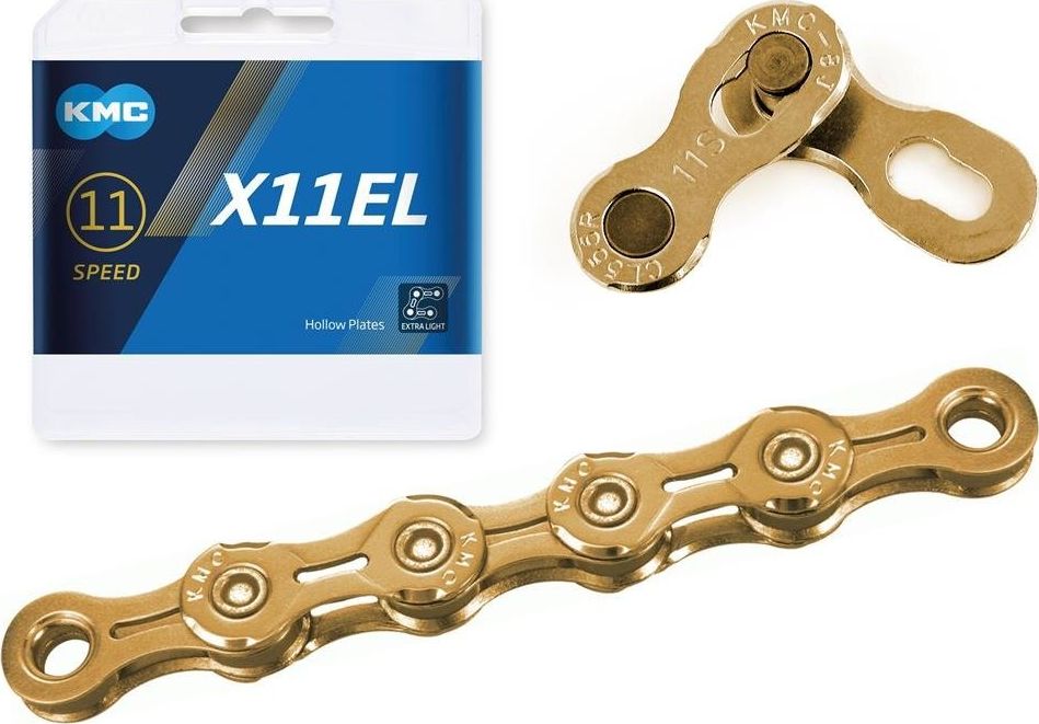 KMC Łańcuch KMC X11EL Ti-N Złoty 1/2 x 11/128, 118 ogniw, 5,65mm, 11-b. uniwersalny
