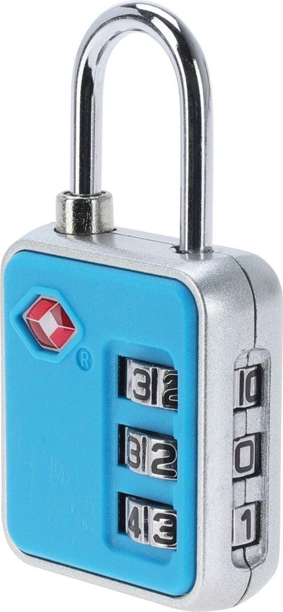 KŁÓDK NA SZYF DO WALIZKI TORBY - NIEBIESKI