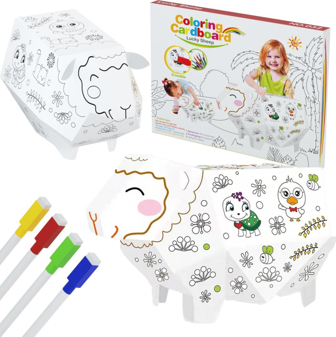 ZESTAW ARTYSTYCZNY OWIECZKA DO SKŁADANIA MALOWANIA KOLOROWANIA TEKTUROWA