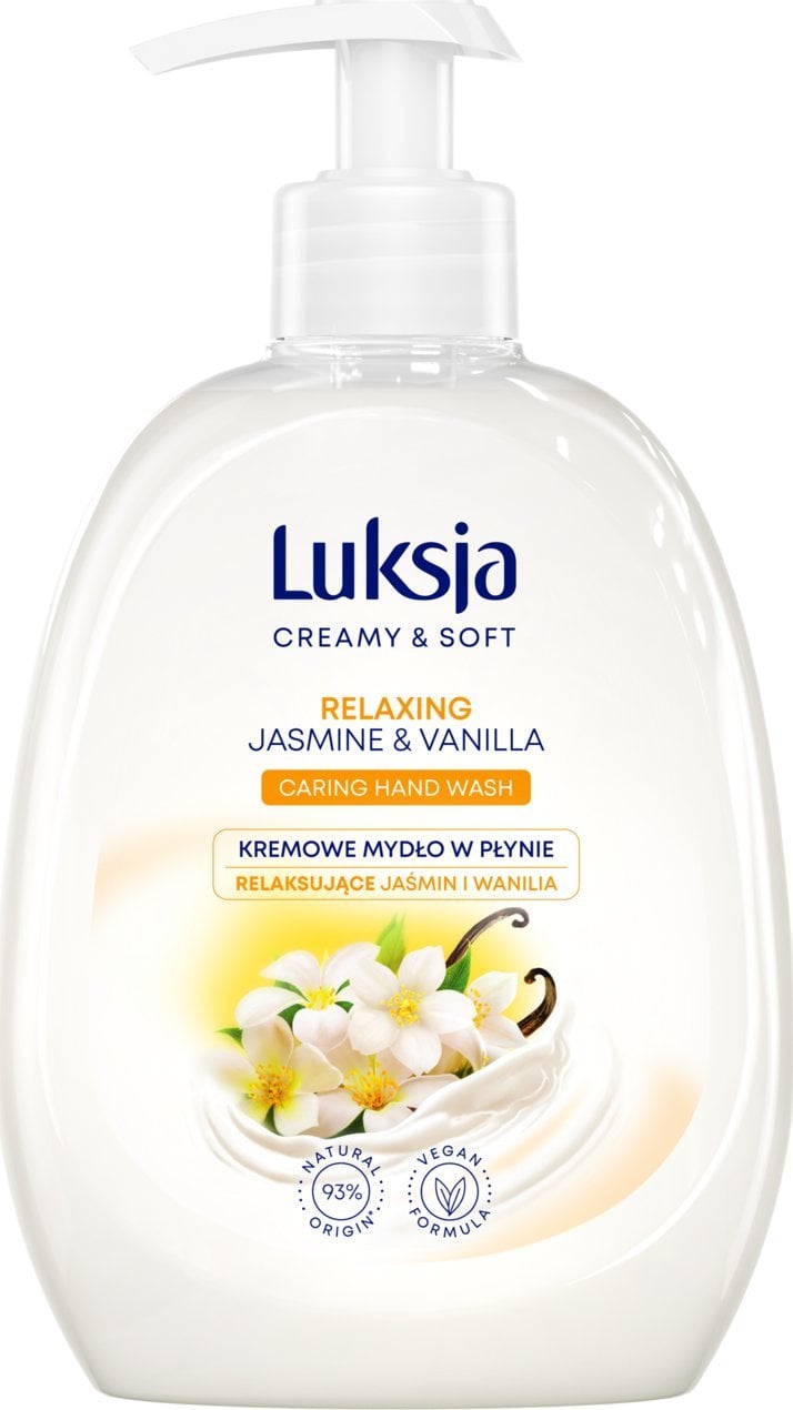 Sarantis Luksja Creamy & Soft Relaksujące Kremowe Mydło w płynie Jaśmin i Wanilia 500ml