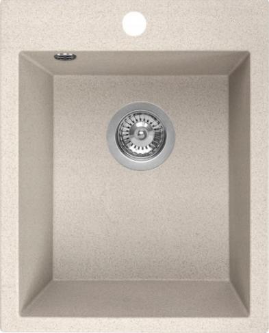 Zlewozmywak Kuchinox granitowy bez ociekacza Chichi 48x39cm beżowy