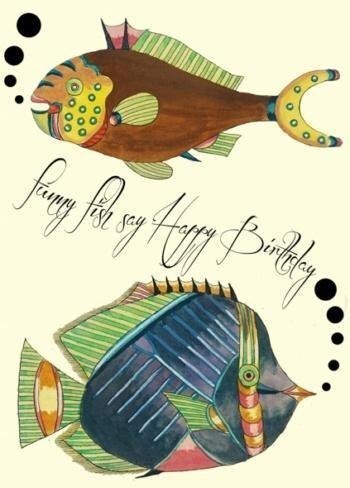 Karnet B6 z kopertą Urodziny Ryby 3