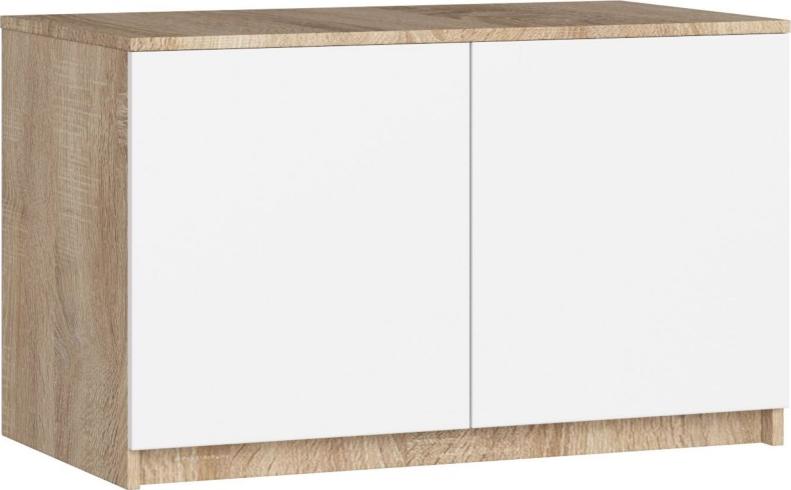 Fabryka Mebli Akord Nadstawka na szafę S 90 cm - dąb sonoma-biała - 2 drzwi