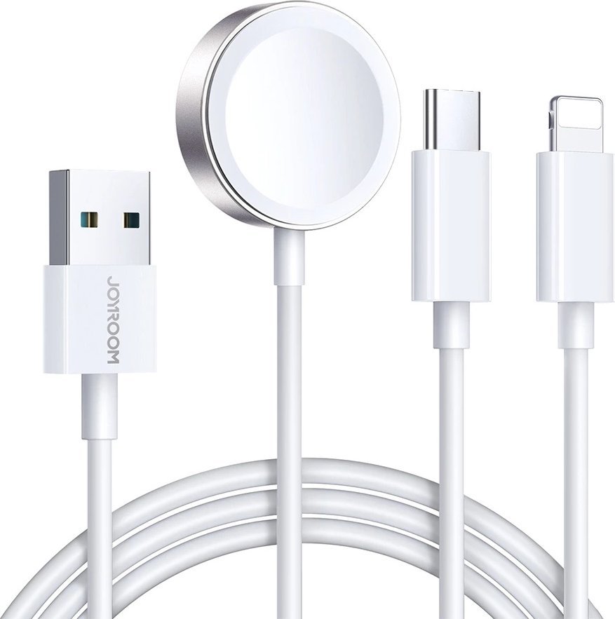 Kabel USB Joyroom USB-A + USB-C - Lightning 1.2 m Biały (JYR912)