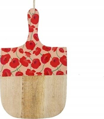 Deska kuchenna drewniana 24x38,5x2cm dekoracyjna z kwiatowym wzorem