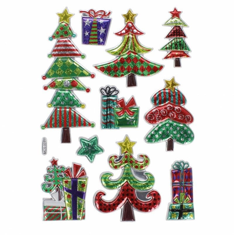 Dekoracja świąteczna Craft with Fun OZDOBA BN NAKLEJKI METALC MIX 10SZT CF 12/144