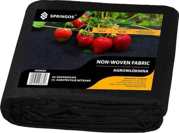 Springos Agrowłóknina antychwastowa agrotkanina 50g czarna mata 1,6x5 m UNIWERSALNY