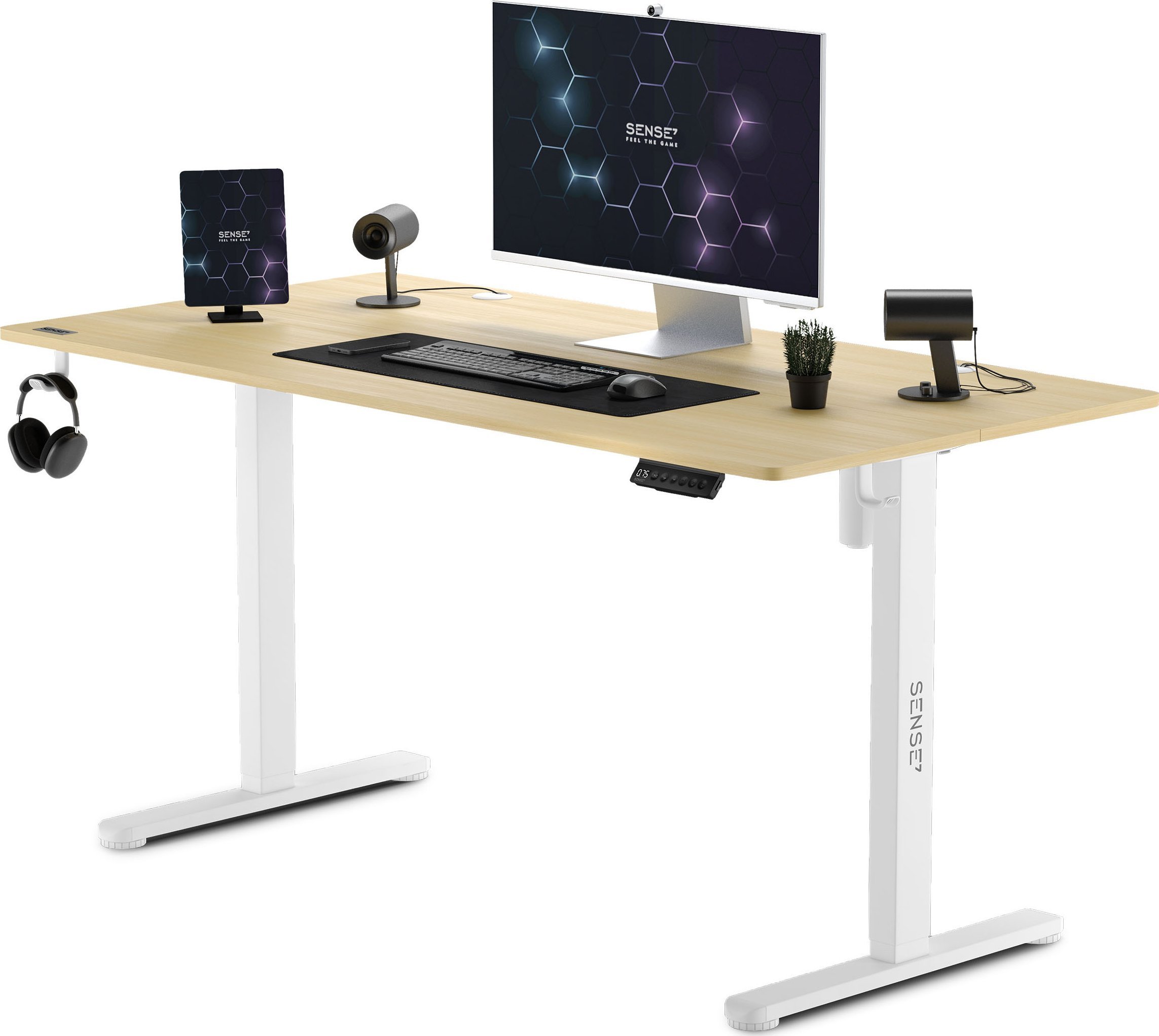 Biurko SENSE7 Nojo Sosna 140 cmx70 cm White Pine