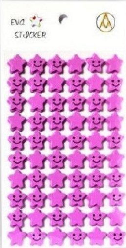 Stiker Gwiazdka piankowy liliowy